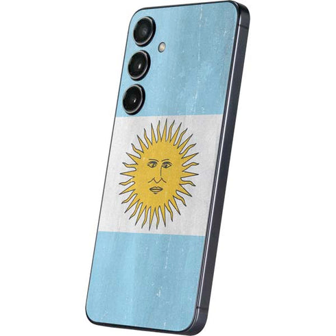 Argentina Flag Distressed Galaxy S24 Plus Skin